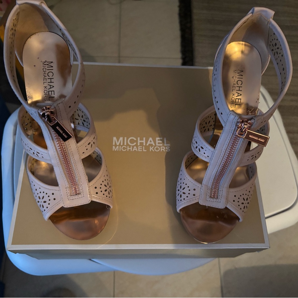 Michael Kors Pink Heeled Sandals